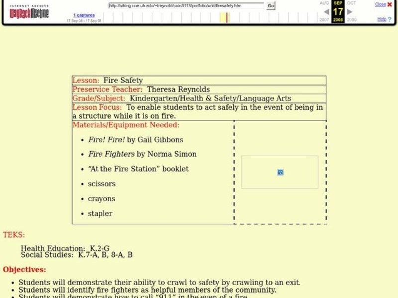 Fire Safety Lesson Plan