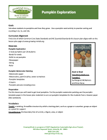 Pumpkin Exploration Lesson Plan