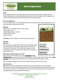 Worm Exploration Lesson Plan