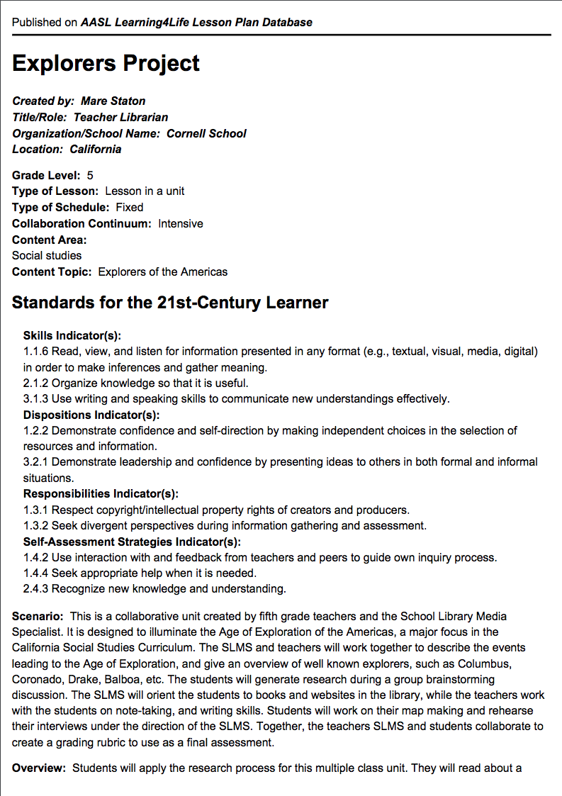 Explorers Project Activity