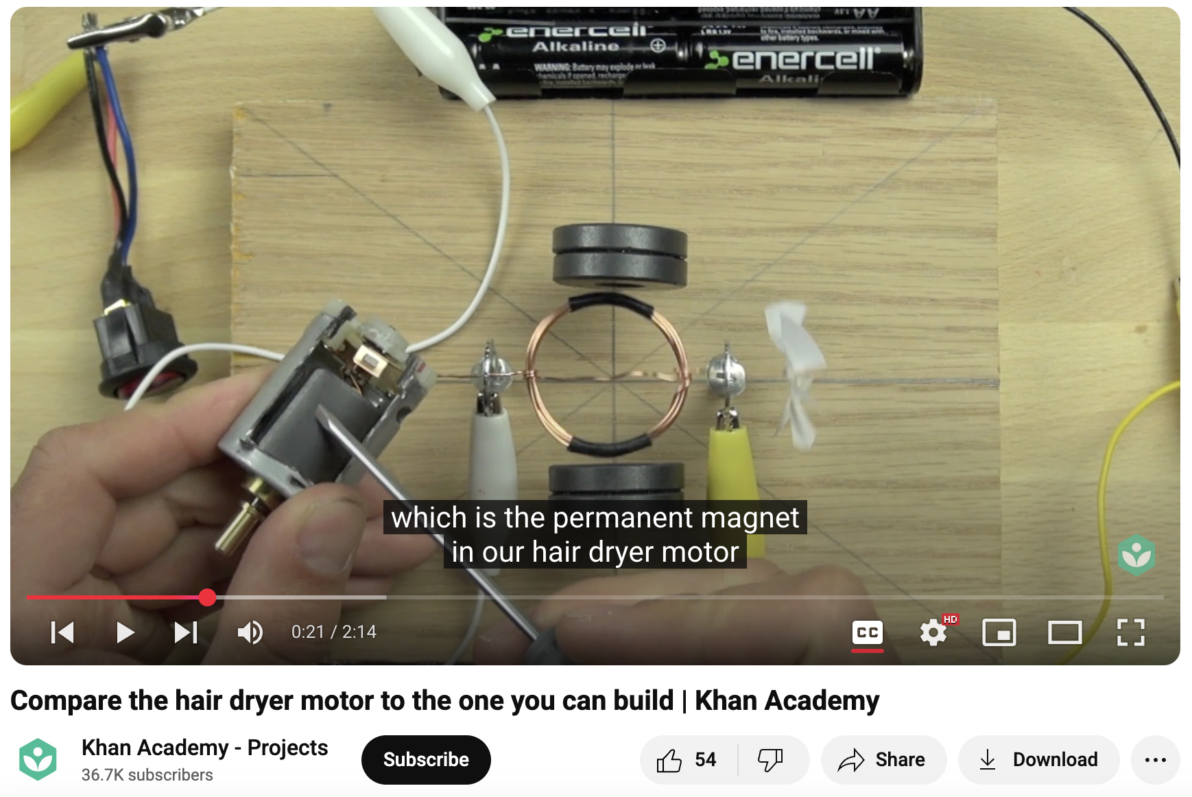 Compare the Hair Dryer Motor to the One You Can Build Instructional Video