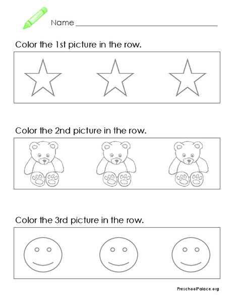 First, Second, Third Lesson Plan