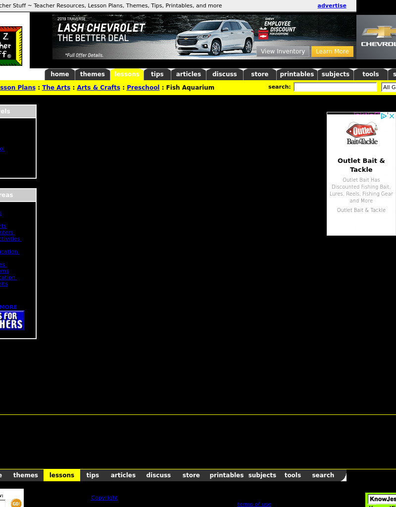 Fish Aquarium Lesson Plan