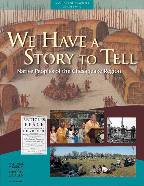 We Have a Story to Tell: Native Peoples of the Chesapeake Region Lesson Plan