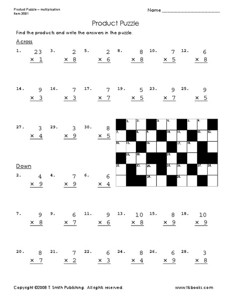 Product Puzzle Worksheet