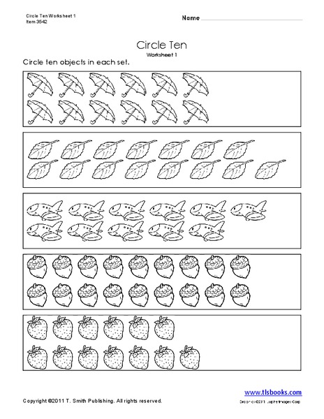 Circle Ten Worksheet
