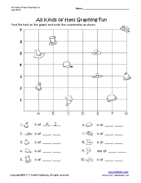 All Kinds of Hats Graphing Fun Worksheet