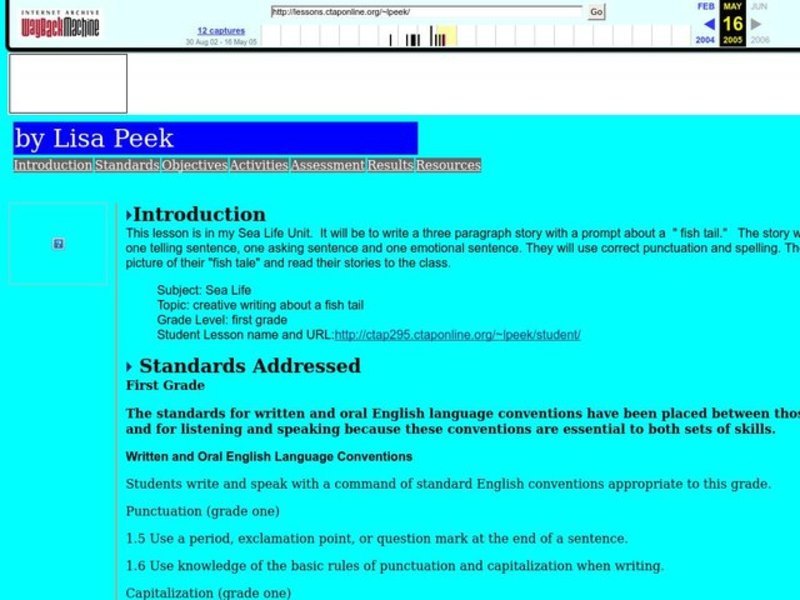 Fish Tales Lesson Plan