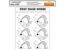 Fishy Color Words Worksheet