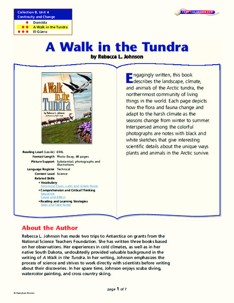 A Walk in the Tundra Lesson Plan