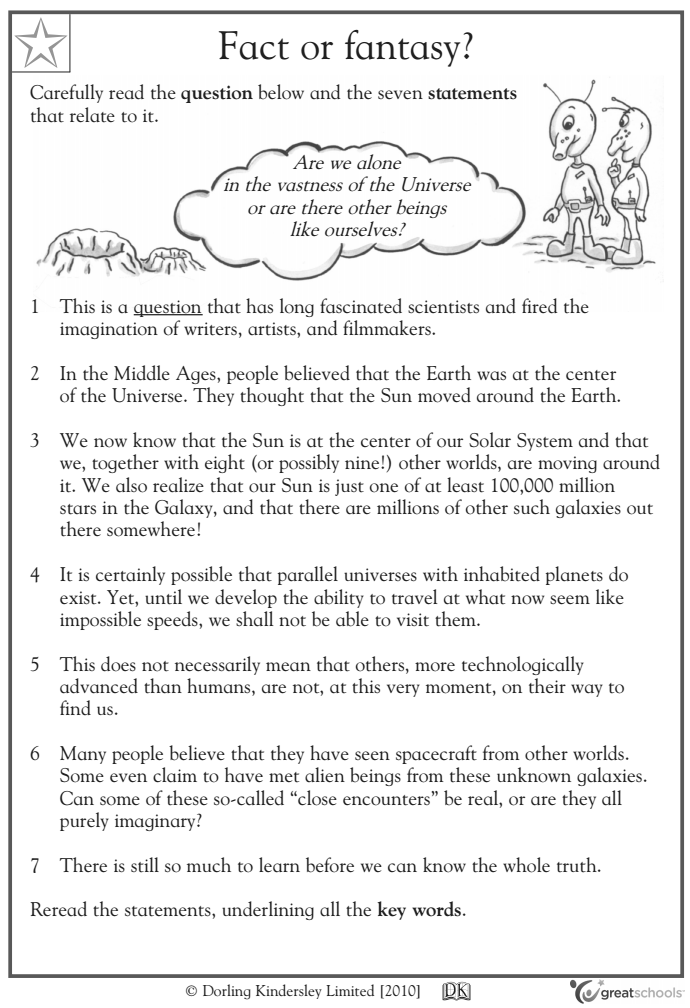 Fact or Fantasy? Worksheet