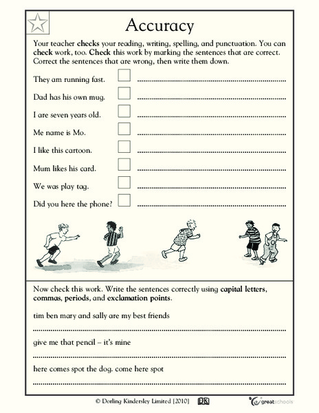 Checking Grammar: Accuracy Worksheet