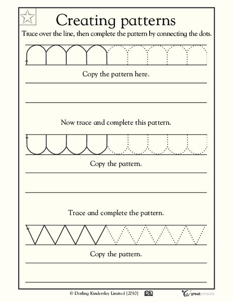 Creating Letter-shape Patterns Worksheet