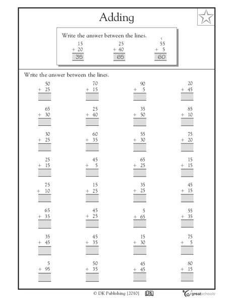 Addition Drills, part 2 Worksheet