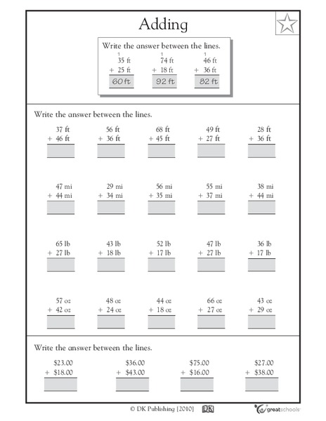 Addition Drills, part 4 Worksheet
