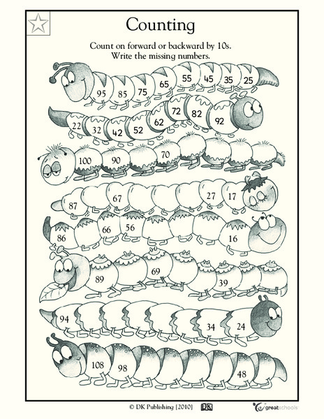 Counting Caterpillars Worksheet