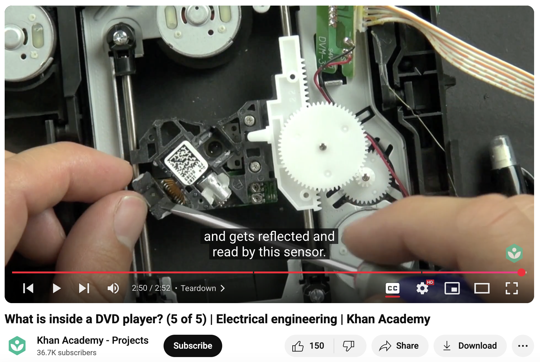 What is Inside a DVD Player? (5 of 5), Electrical engineering Instructional Video