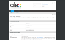 Good Litter, Bad Litter Lesson Plan