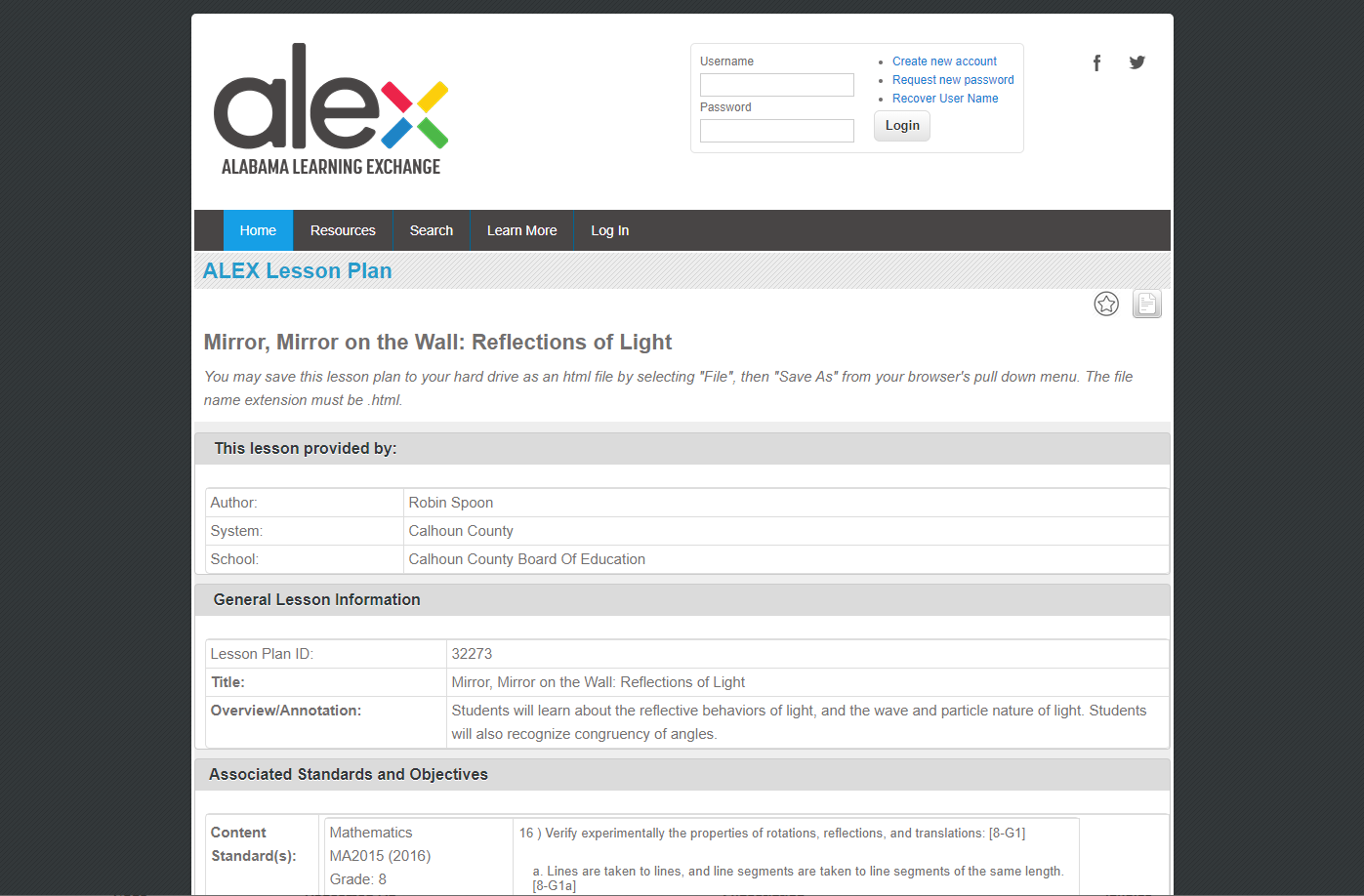 Mirror, Mirror on the Wall: Reflections of Light Lesson Plan