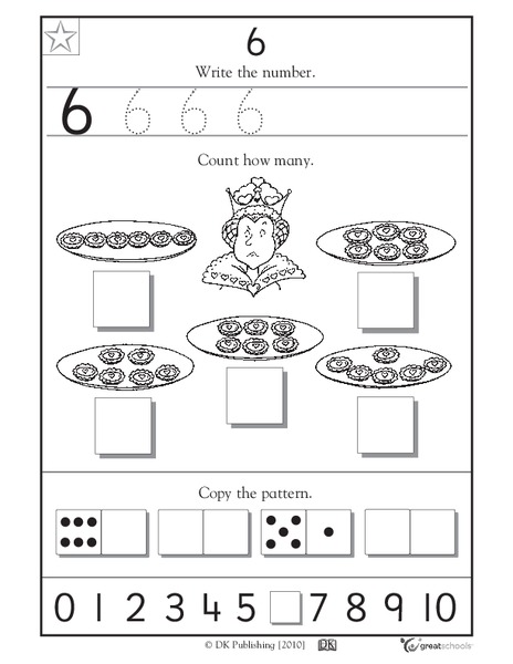Learning 6 - Write the Number Worksheet