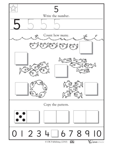 Learning 5 - Write the Number Worksheet