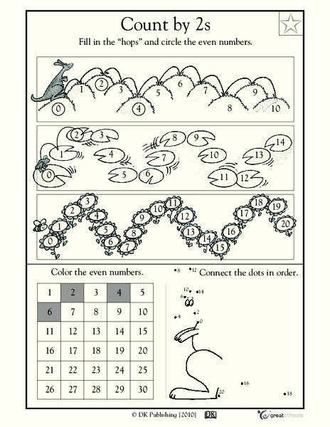 Hopping by 2s Worksheet