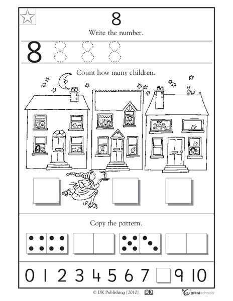Learning 8 - Write the Number Worksheet