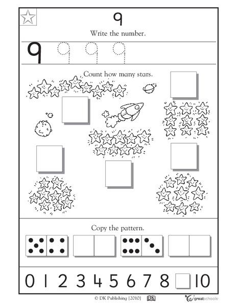 Learning 9 - Write the Number Worksheet