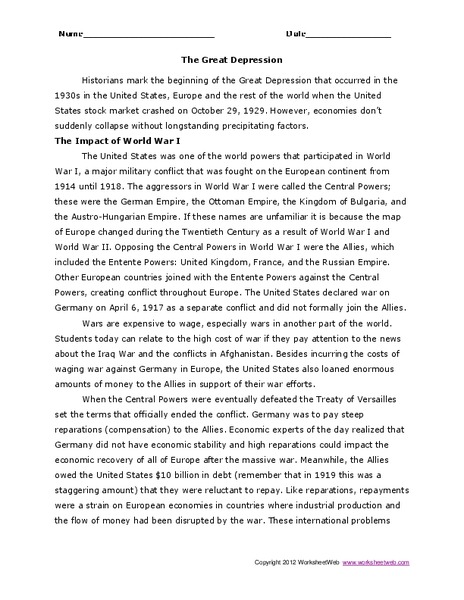 Analyzing the Text Worksheet