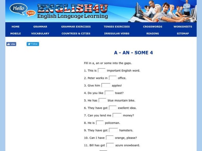 A, An, Some Interactive