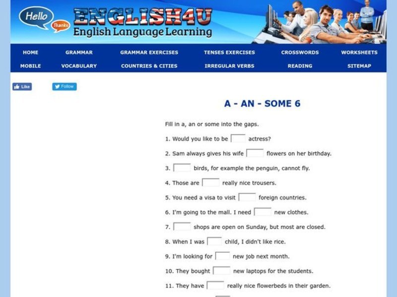 A, An, Some Interactive