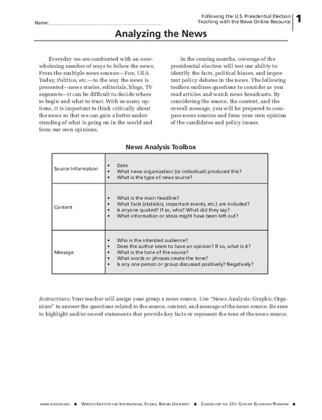 Analyzing the News Organizer