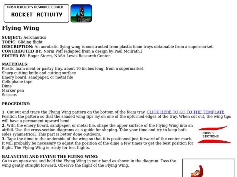 Flying Wing Lesson Plan