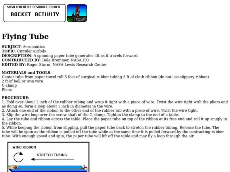 Flying Tube Lesson Plan