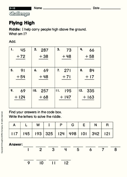 Flying High Worksheet