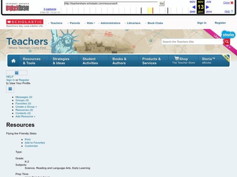 Flying the Friendly Skies Lesson Plan