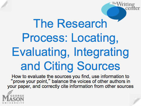 The Research Process: Locating, Evaluating, Integrating, and Citing Sources PPT