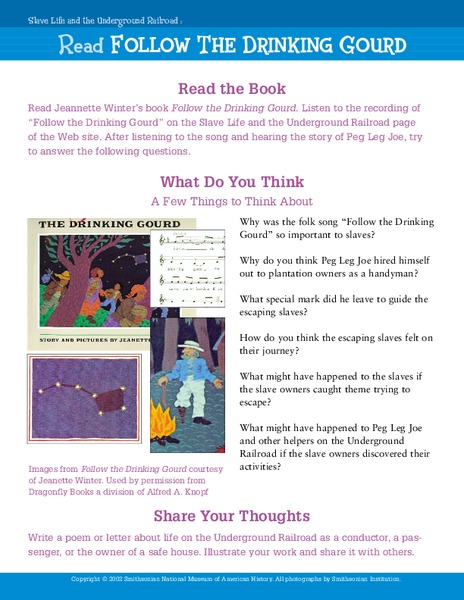 Follow the Drinking Gourd Worksheet