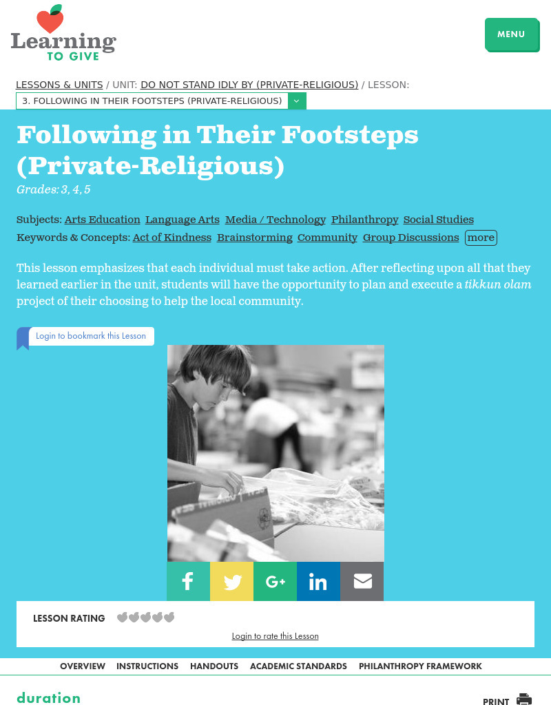 Following in Their Footsteps Lesson Plan