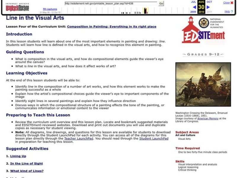 Follow the Leader: Line in the Visual Arts Lesson Plan