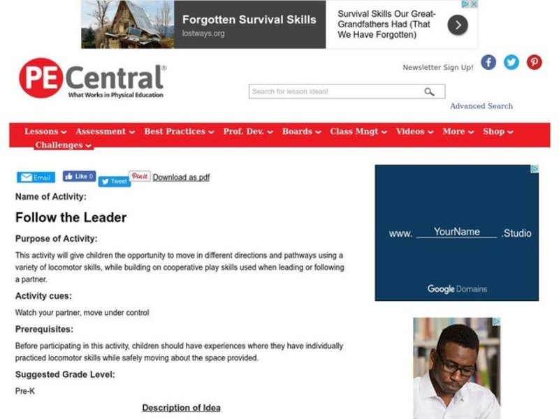 Follow the Leader Lesson Plan