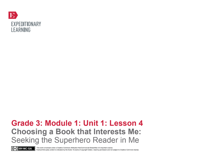 Choosing a Book That Interests Me: Seeking the Superhero Reader in Me Lesson Plan