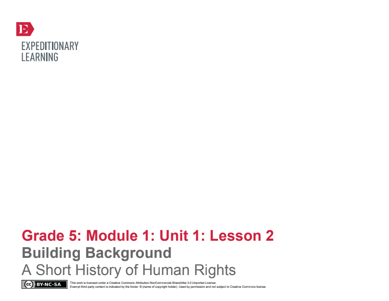 Building Background: A Short History of Human Rights Lesson Plan