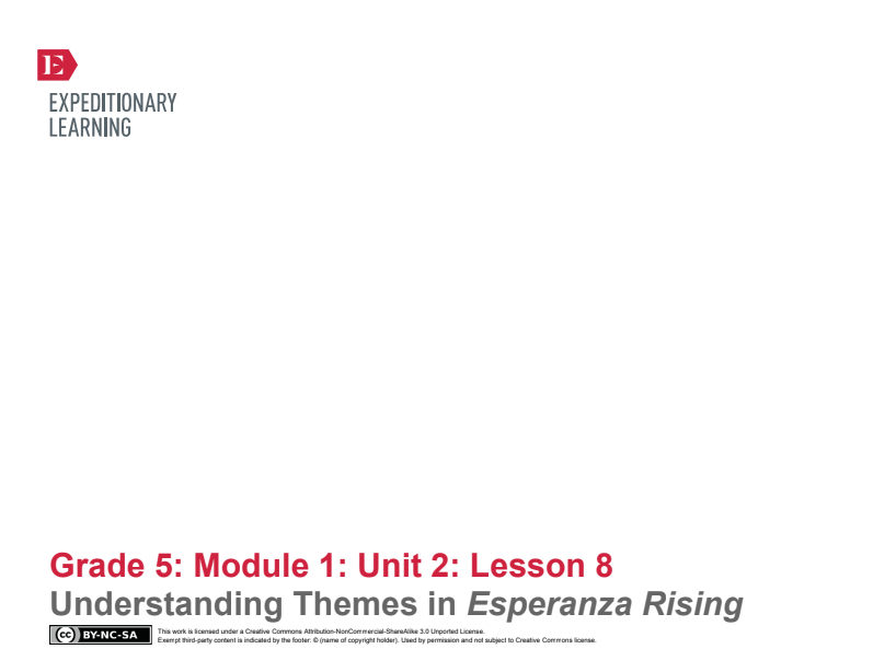 Understanding Themes in Esperanza Rising Lesson Plan