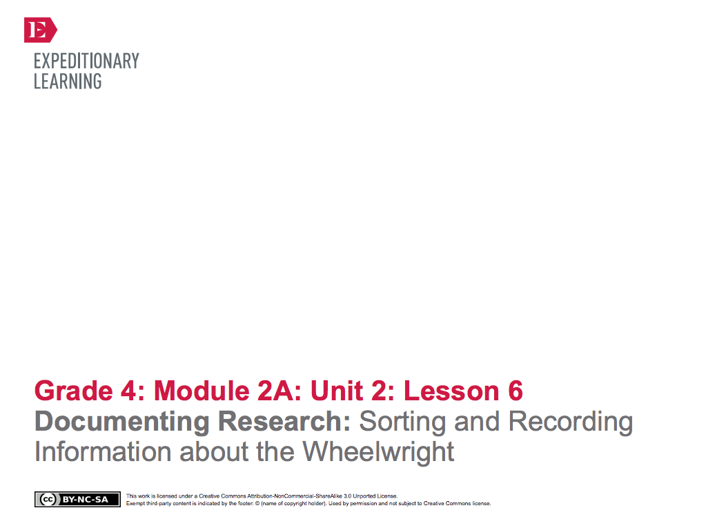 Documenting Research: Sorting and Recording Information About the Wheelwright Lesson Plan