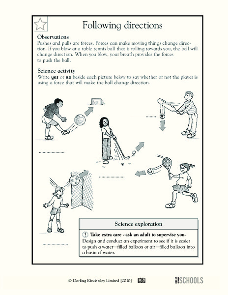 Following Directions Worksheet