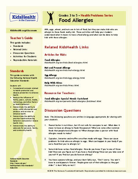 Food Allergies Lesson Plan