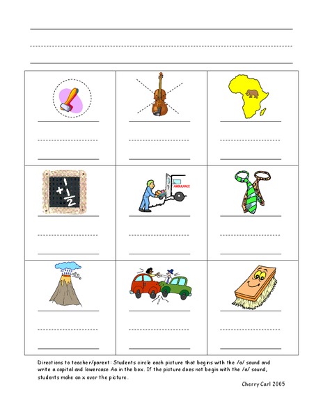Aa Worksheet