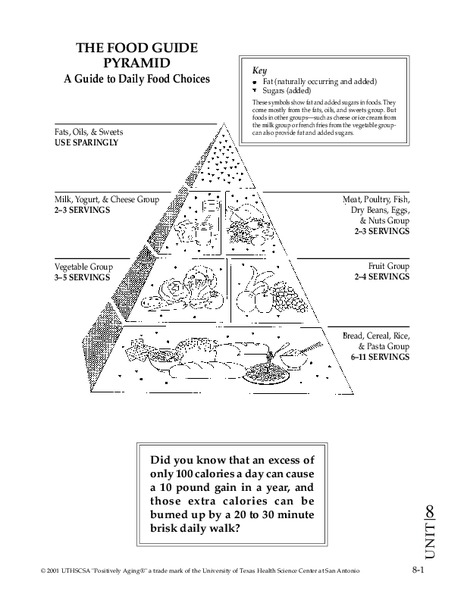 Food Guide Pyramid Handout