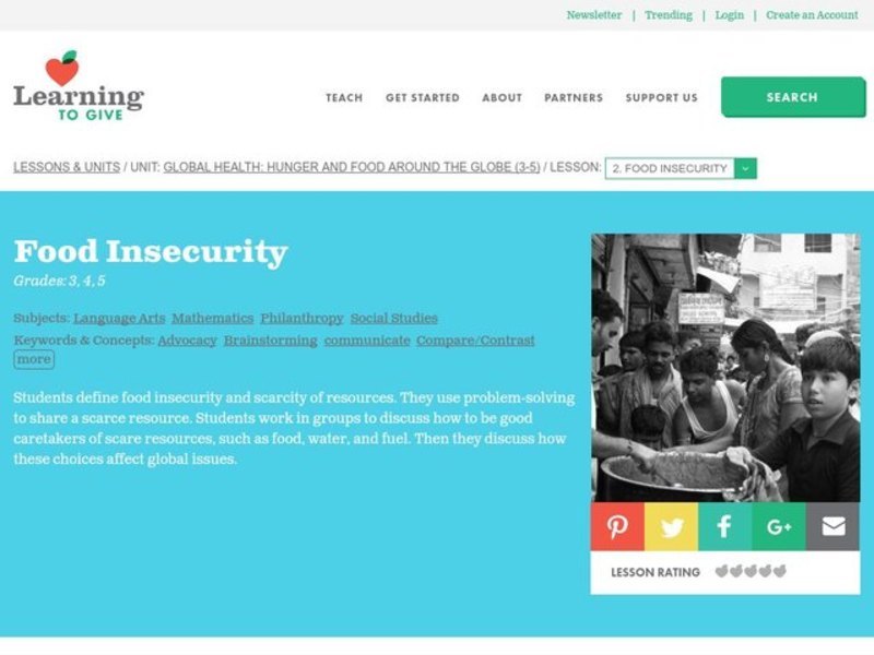 Food Insecurity Lesson Plan